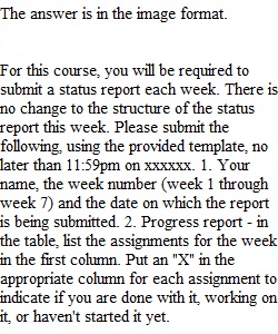 Week 2 Status Report